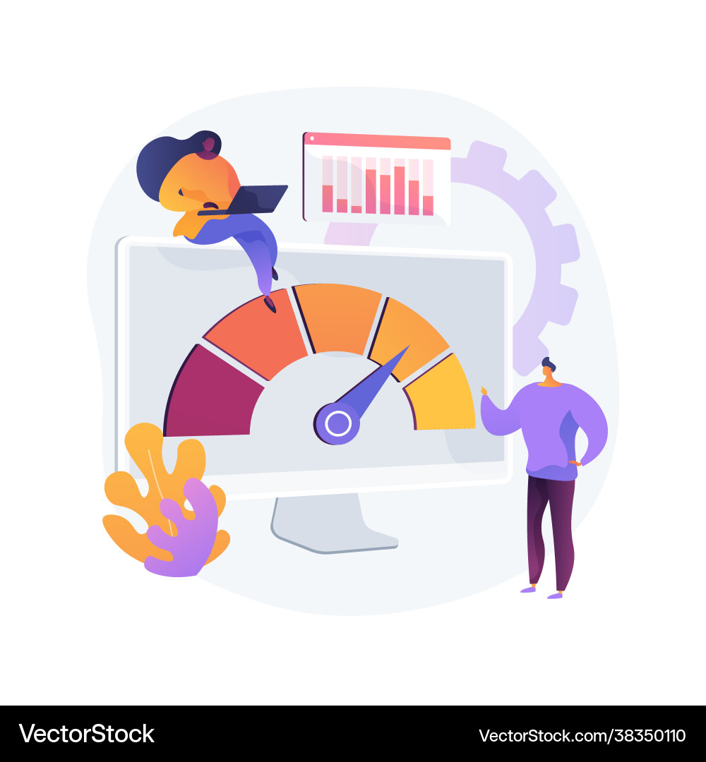 Benchmark testing abstract concept vector image