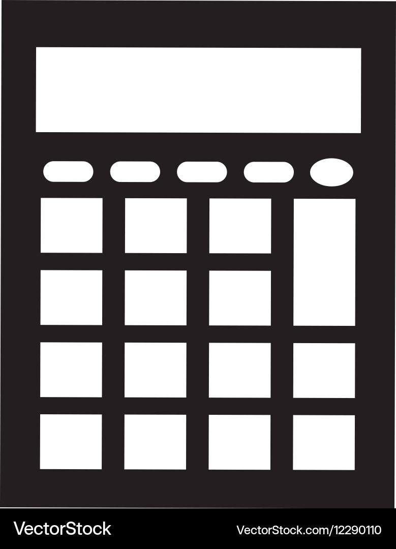 Calculator math device vector image