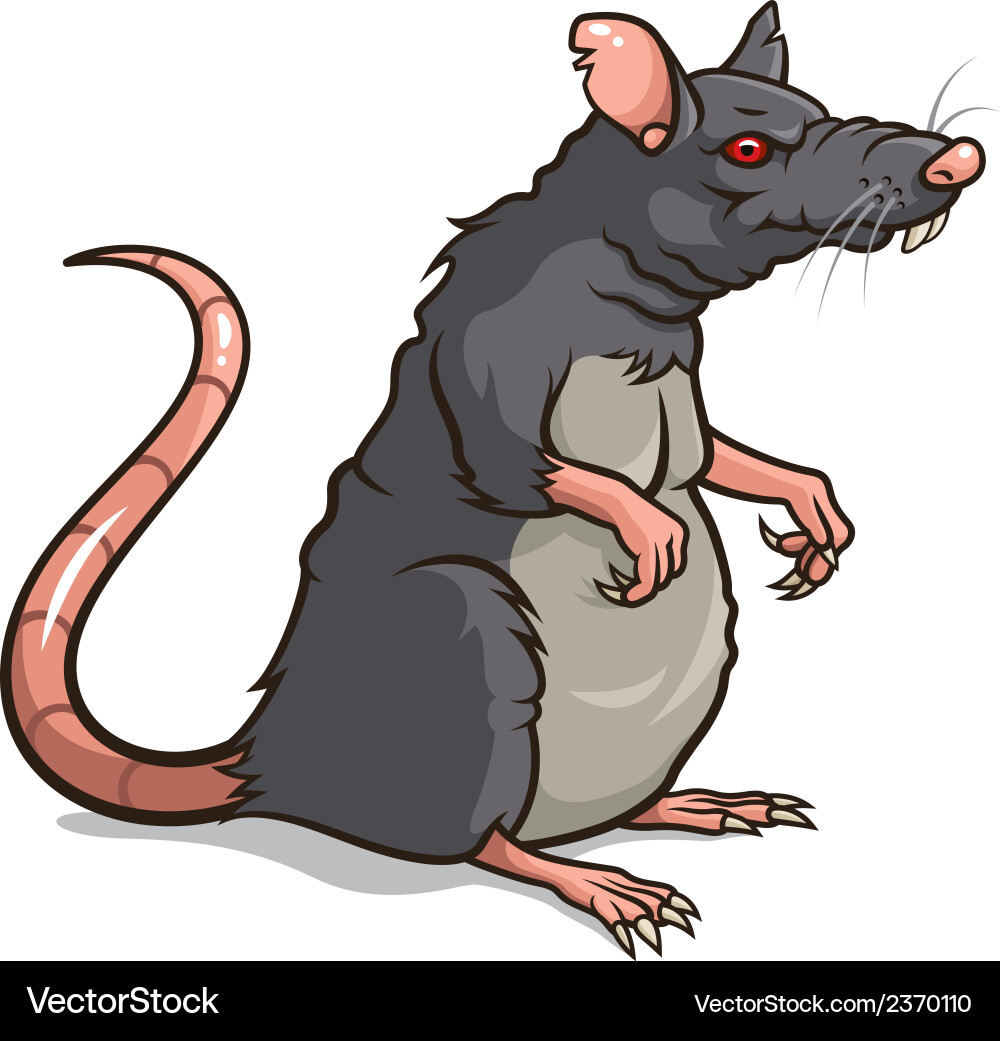 Cartoon Rat Character Vector Image