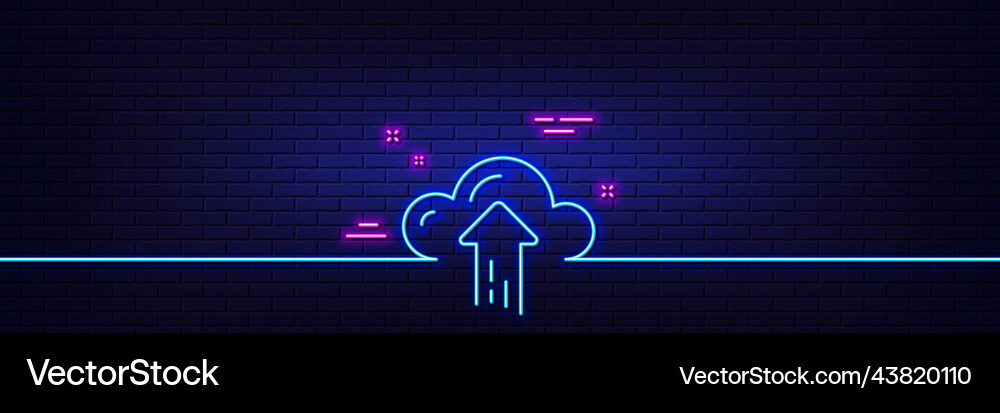 Cloud computing upload line icon internet data Cloud computing upload line icon internet data vector image