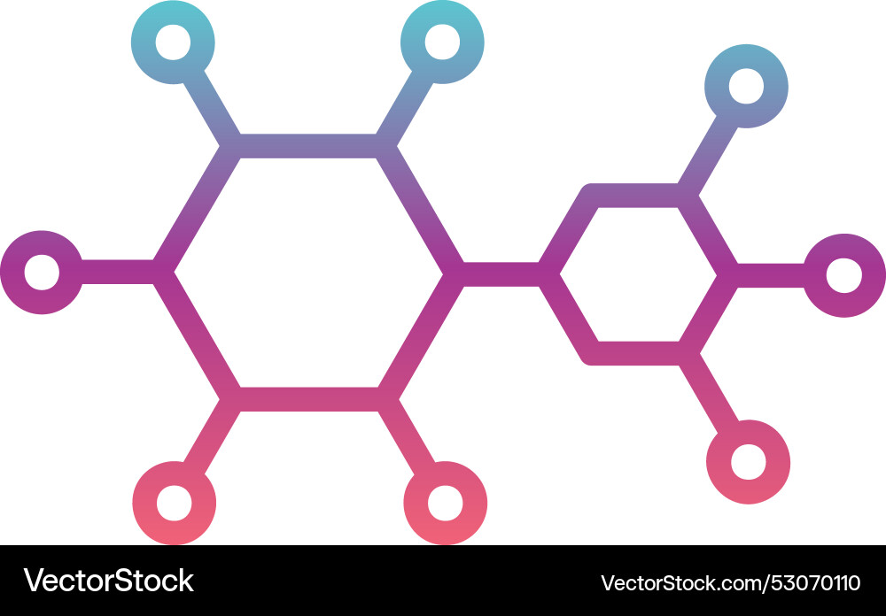 Connection line gradient design vector image