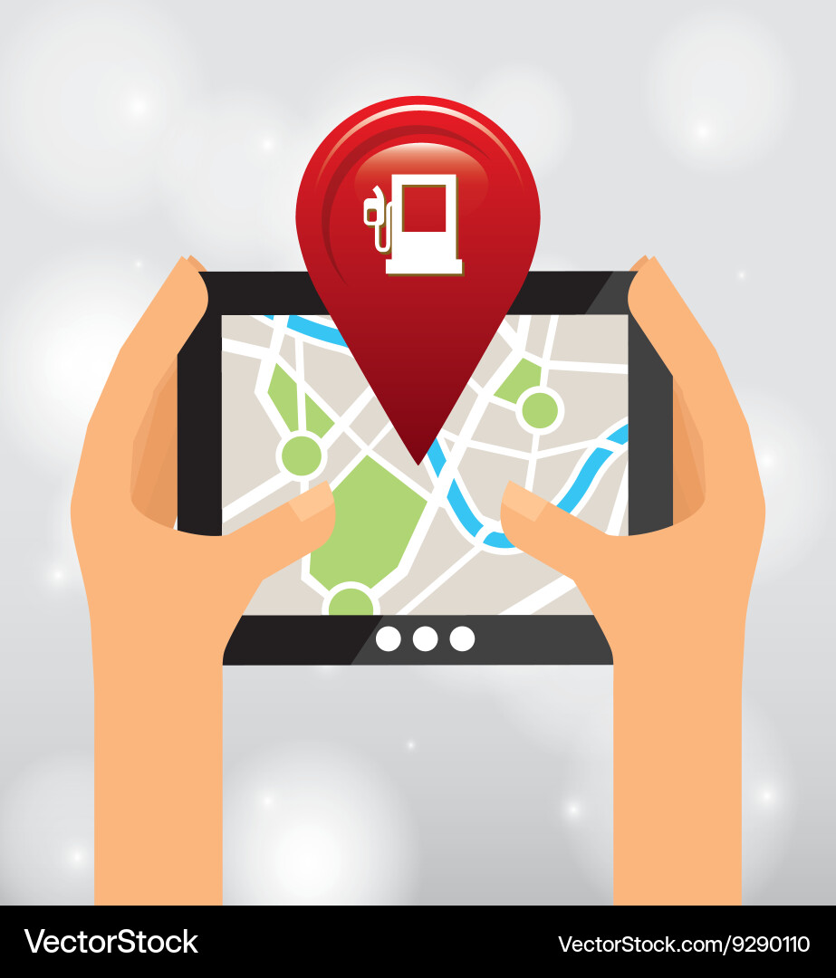 Global positioning system design Vector Image