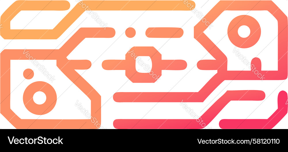 Intricate Circuit Board Pattern Vector Image