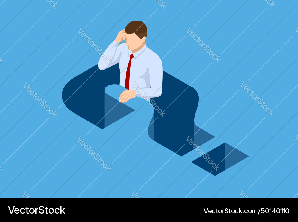 Isometric question marks message box Isometric question marks message box vector image