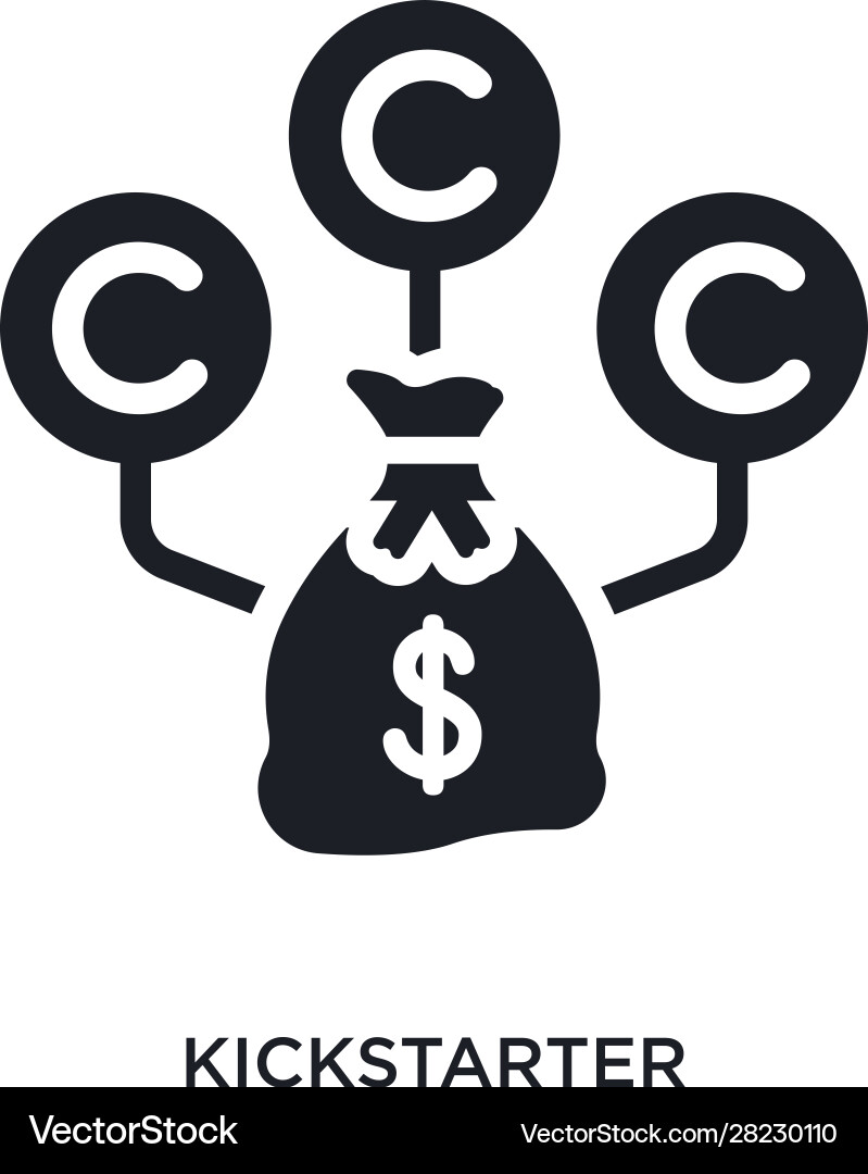 Kickstarter isolated icon simple element from Vector Image