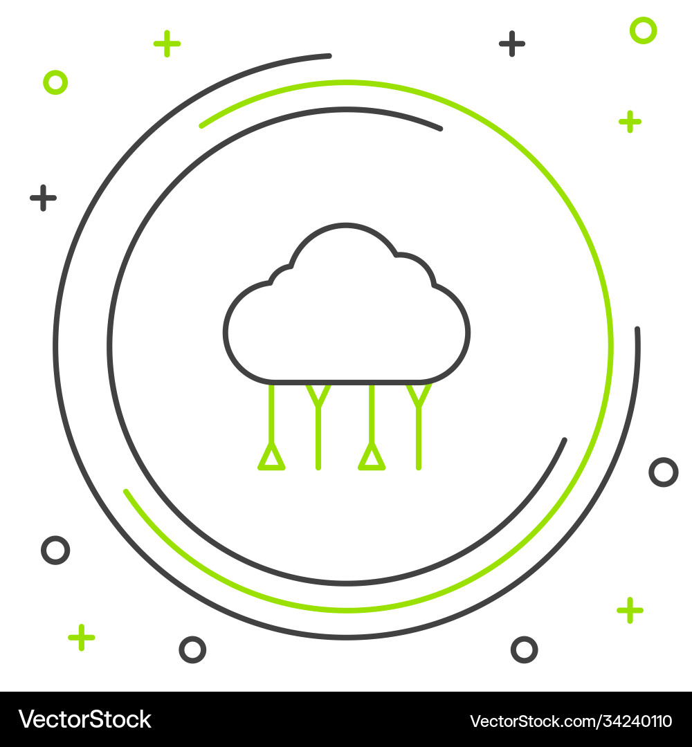 Line network cloud connection icon isolated Line network cloud connection icon isolated Vector Image
