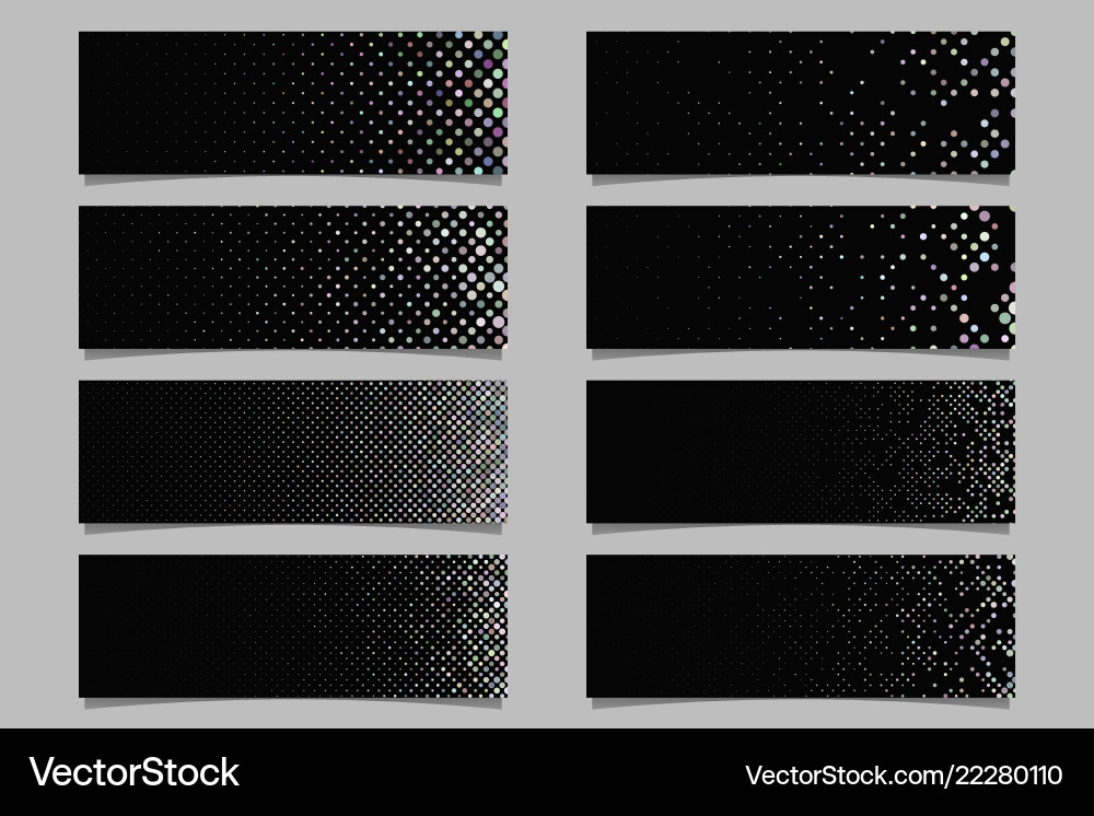 Modern abstract dot pattern banner background set Modern abstract dot pattern banner background set vector image