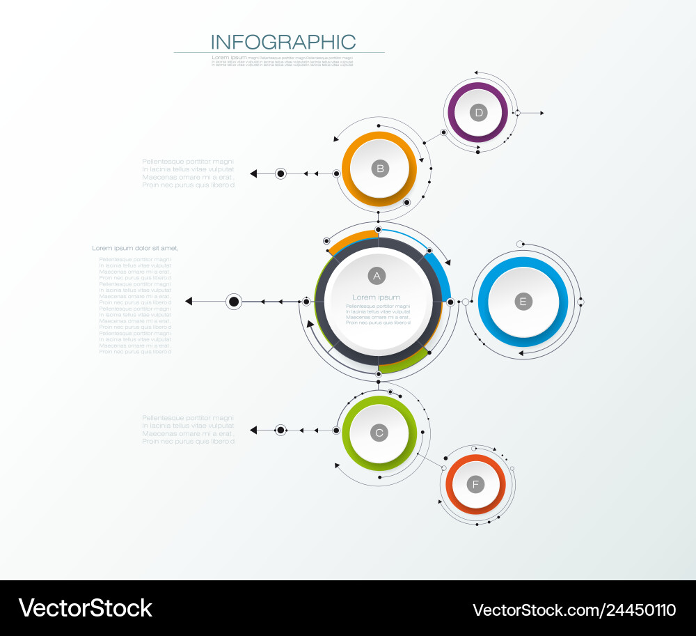 Molecular Structure with 3D Paper Labels vector image