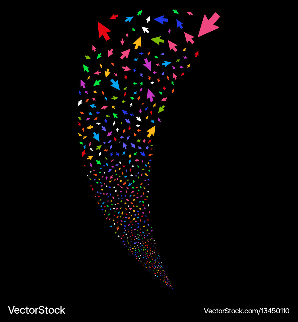 Mouse cursor random stream Mouse cursor random stream vector image