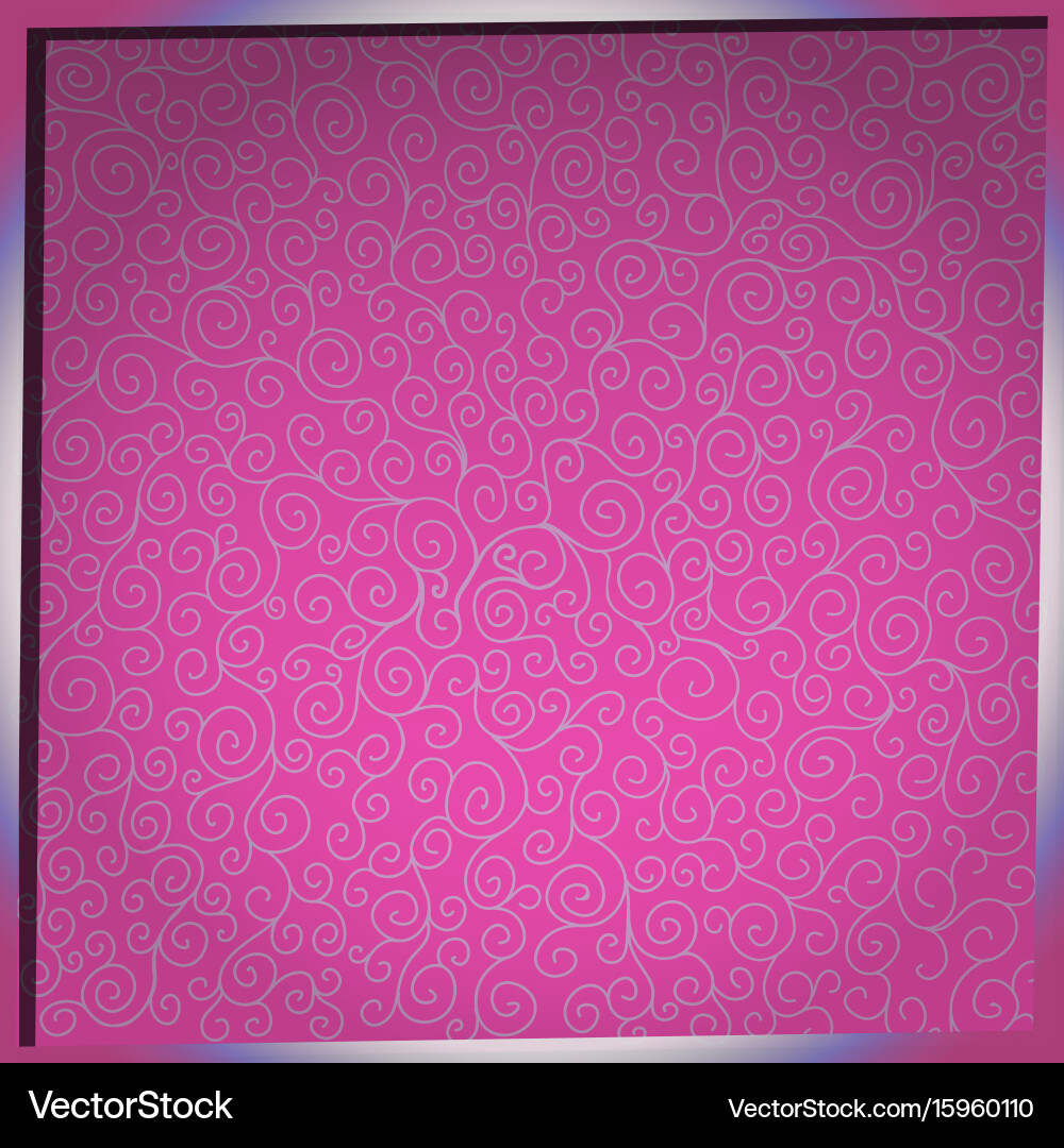 Pattern with curls on pink background Vector Image