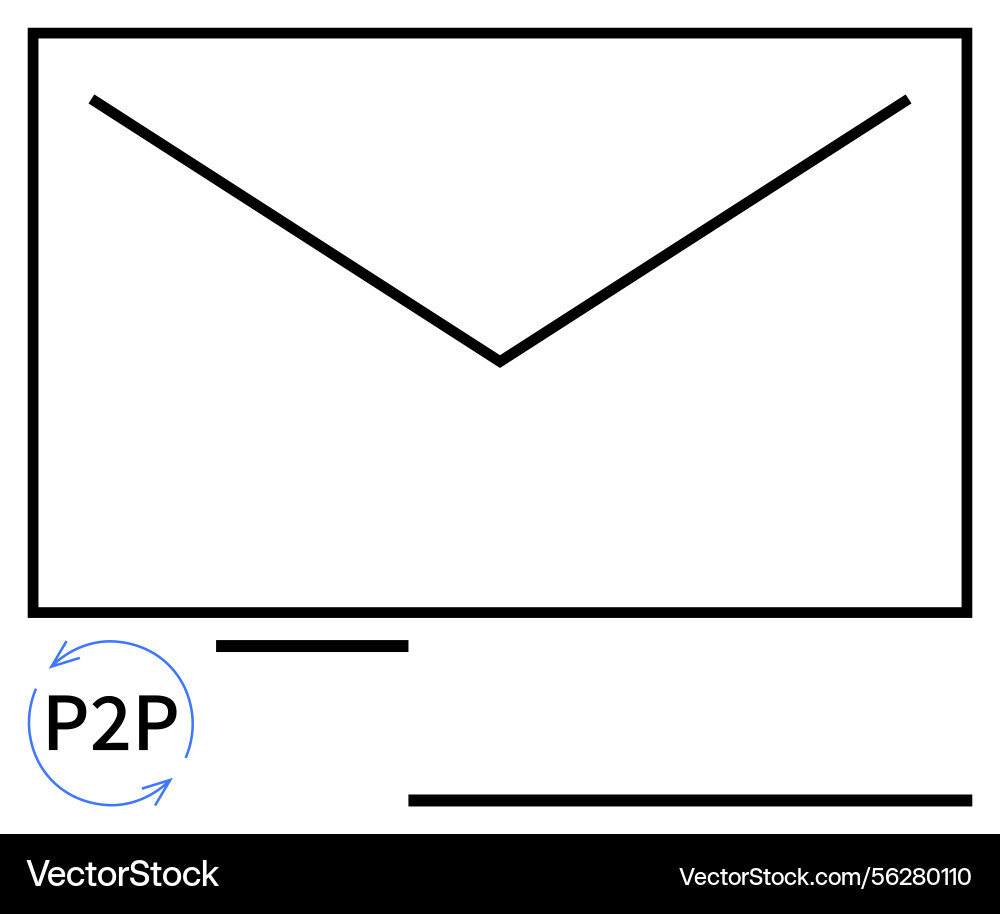 Peer-to-peer messaging concept with minimalist Peer-to-peer messaging concept with minimalist vector image
