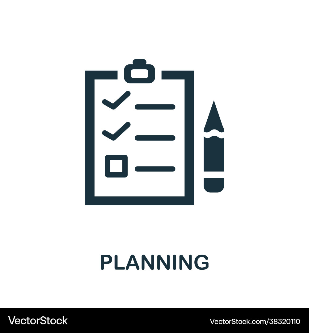 Planning icon simple from startup collection Vector Image