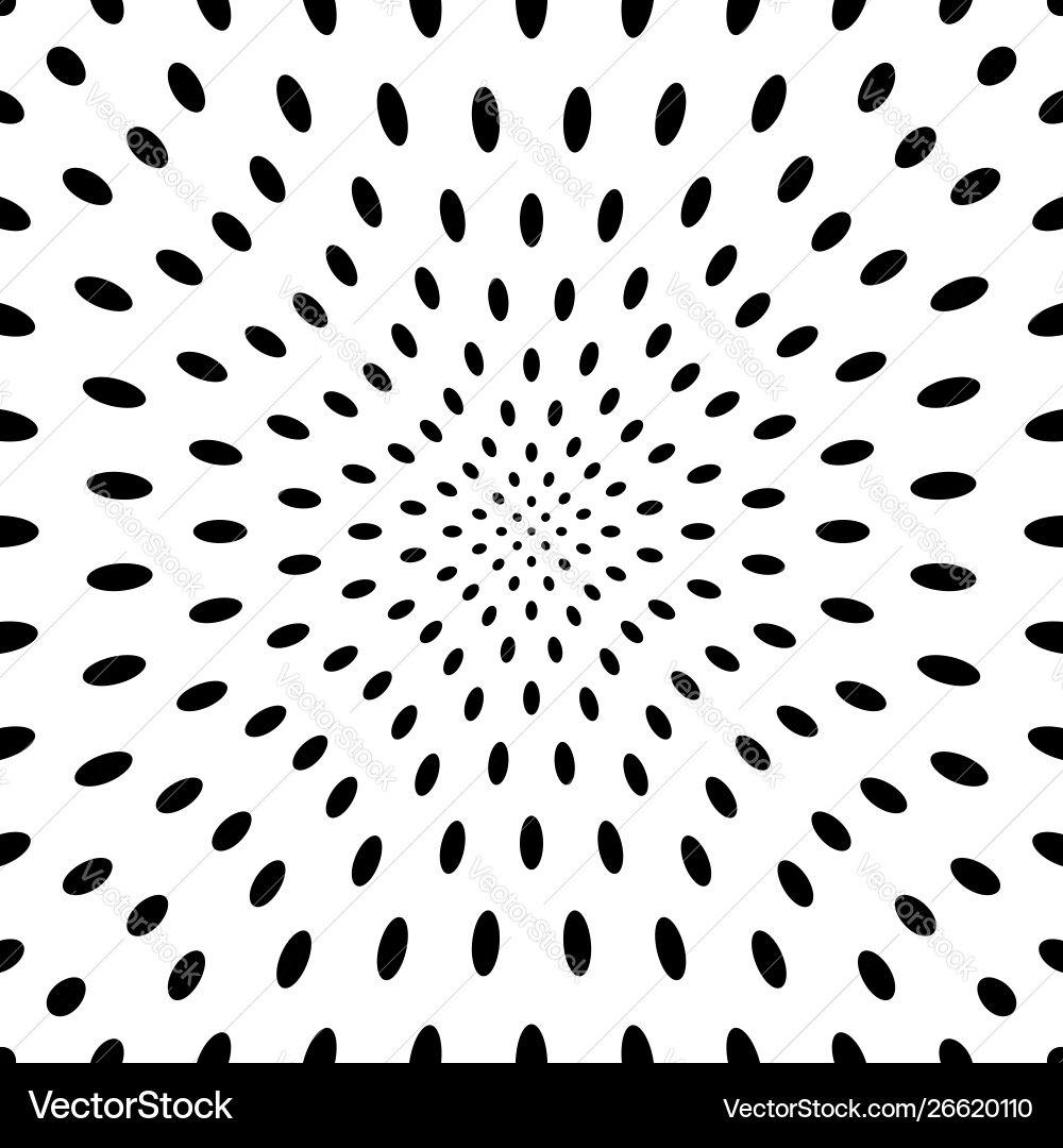 Polka dot pattern with fisheye effect Vector Image