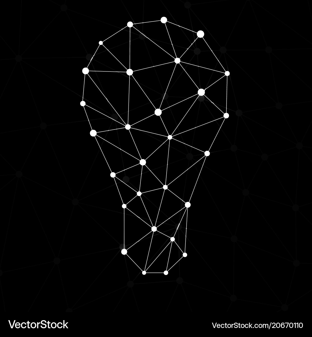 Polygonal Light Network Vector Image