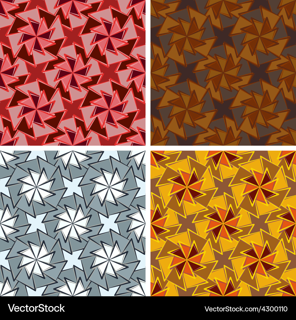 Seamless abstract art pattern set vector image