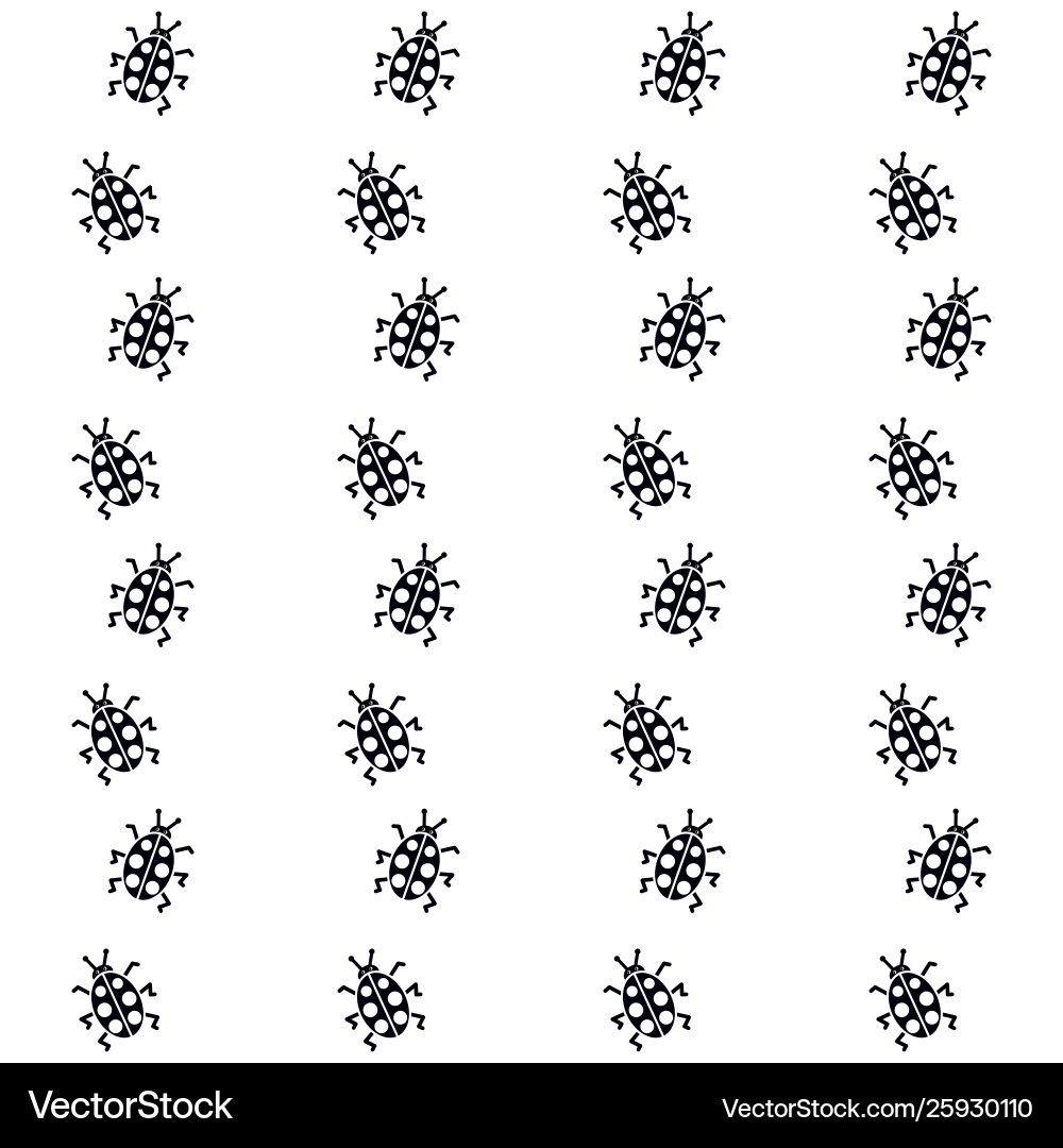 Seamless pattern with cartoon bugs vector image