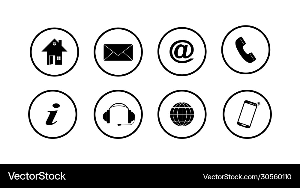 Set white buttons for websites and applications vector image