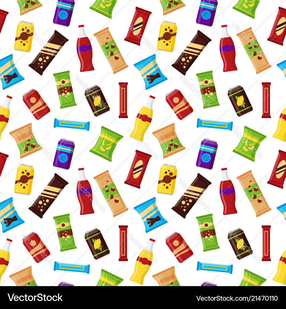 Snack Vending Machine Pattern Vector Image