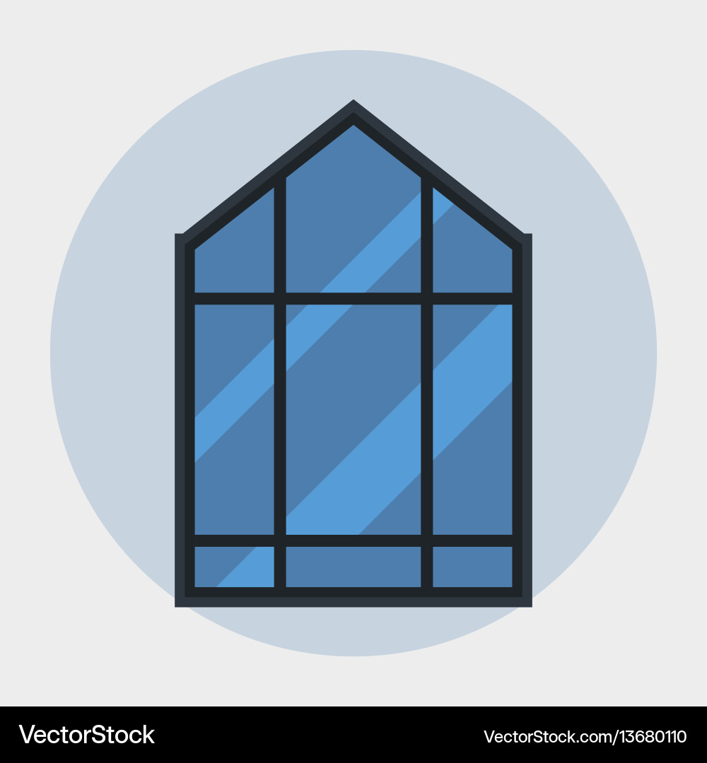 Type of house windows element isolated flat style Type of house windows element isolated flat style vector image