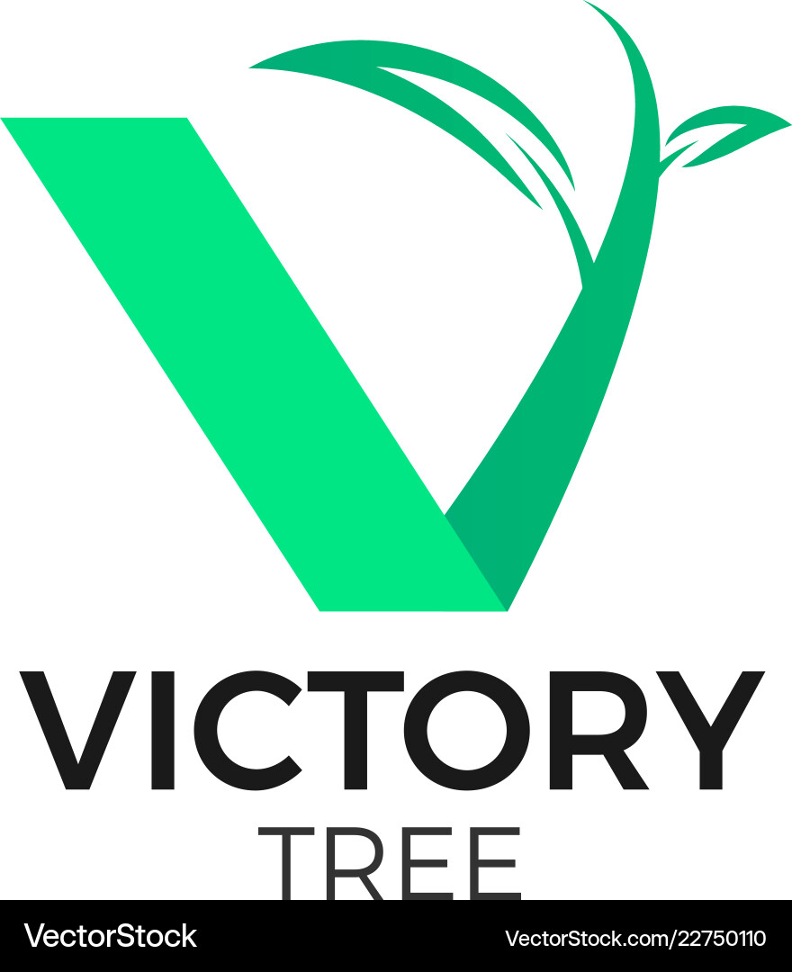 V tree logo Royalty Free Vector Image - VectorStock