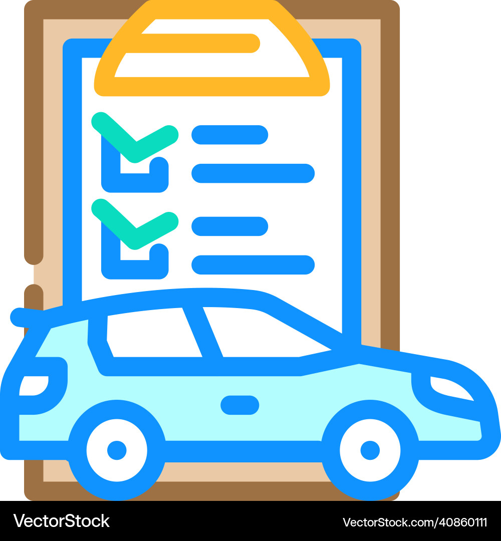 Check list car service color icon Check list car service color icon vector image