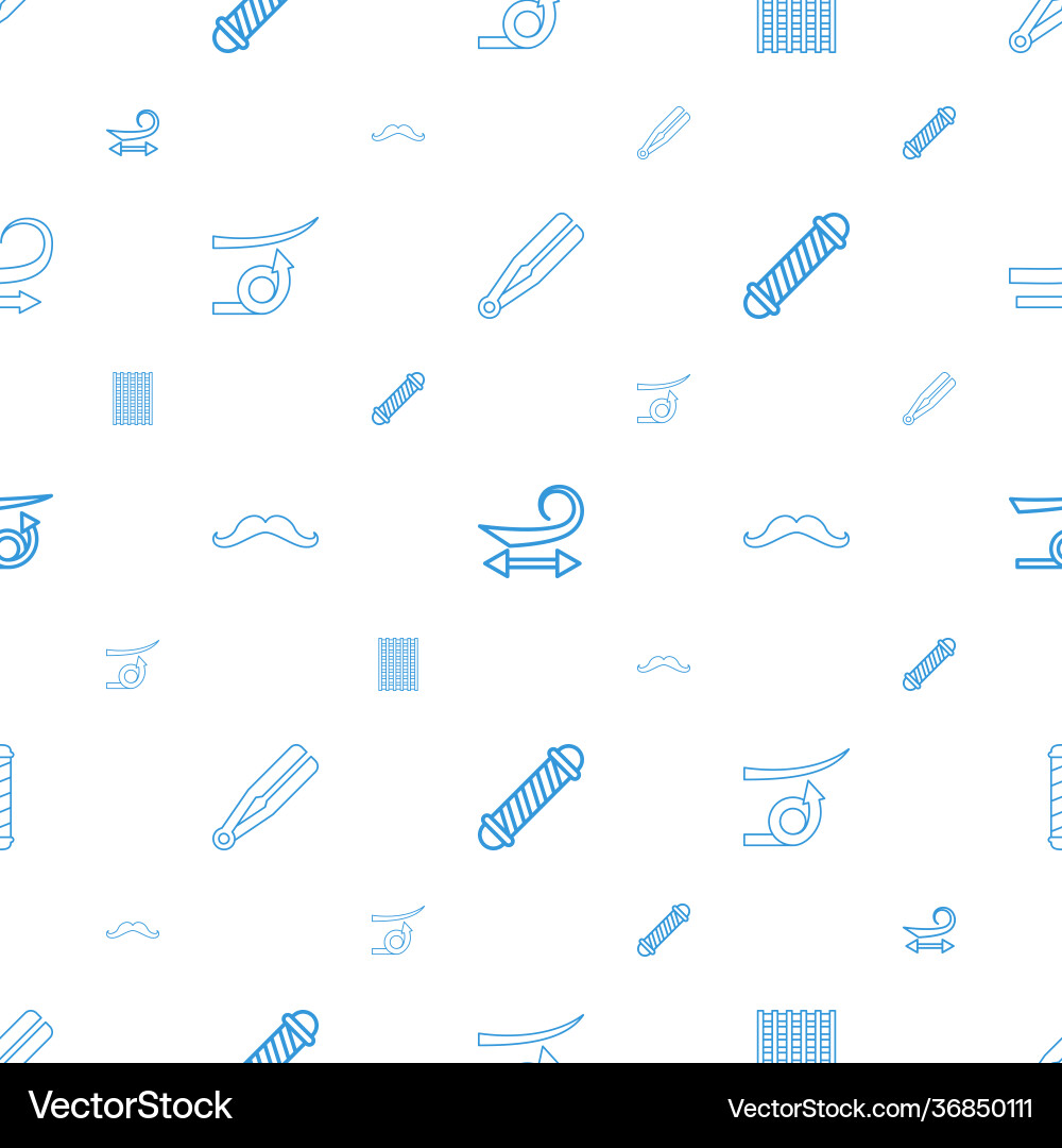Curl icons pattern seamless white background Vector Image