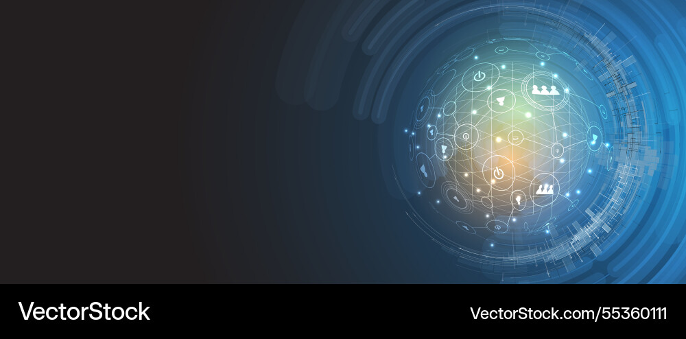 Engineering technology and artificial intelligence Engineering technology and artificial intelligence vector image