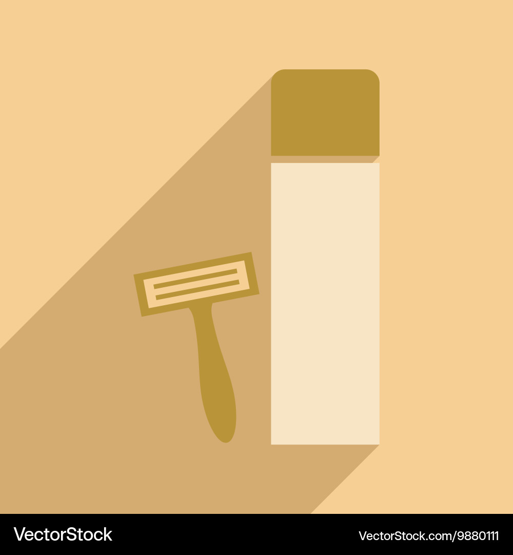 Flat with shadow icon and mobile application vector image