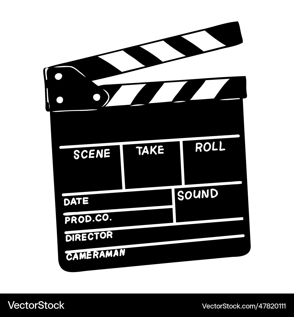 Linear clapper icon for the movie a firecracker Linear clapper icon for the movie a firecracker vector image