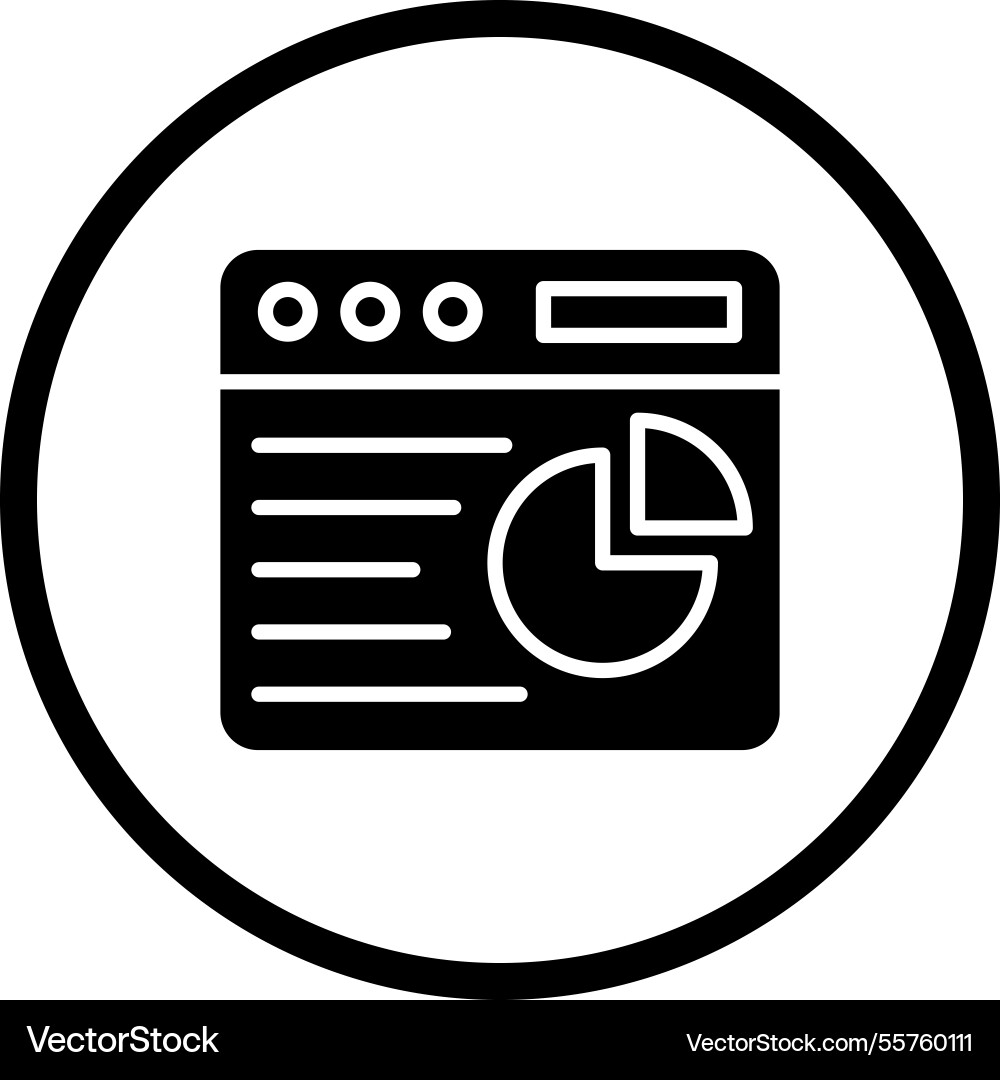 Pie chart icon design Vector Image