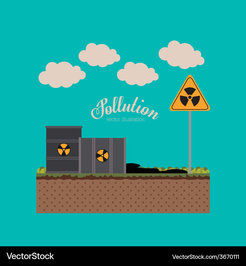 Pollution design over blue background Vector Image
