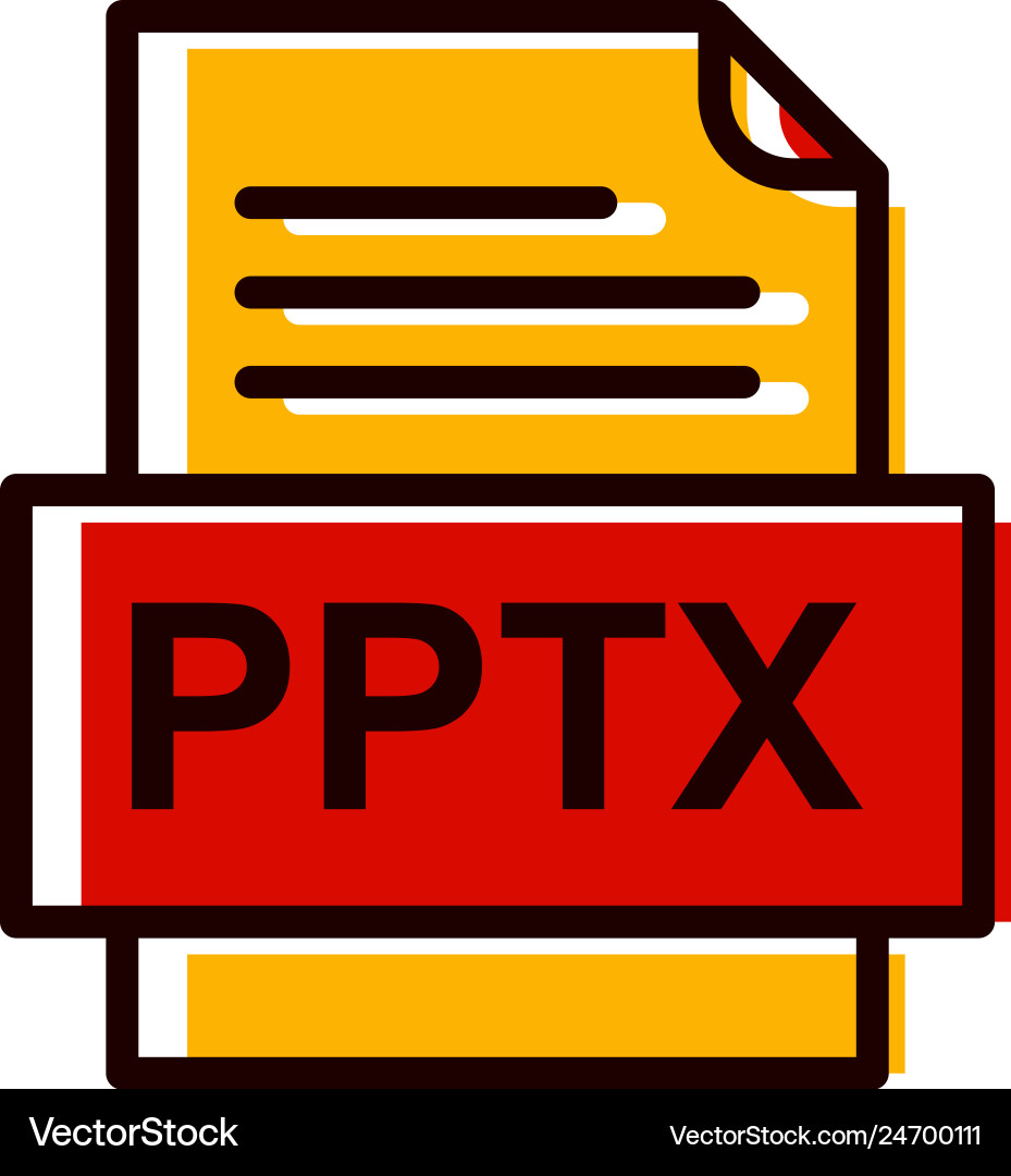 Pptx file document icon Vector Image