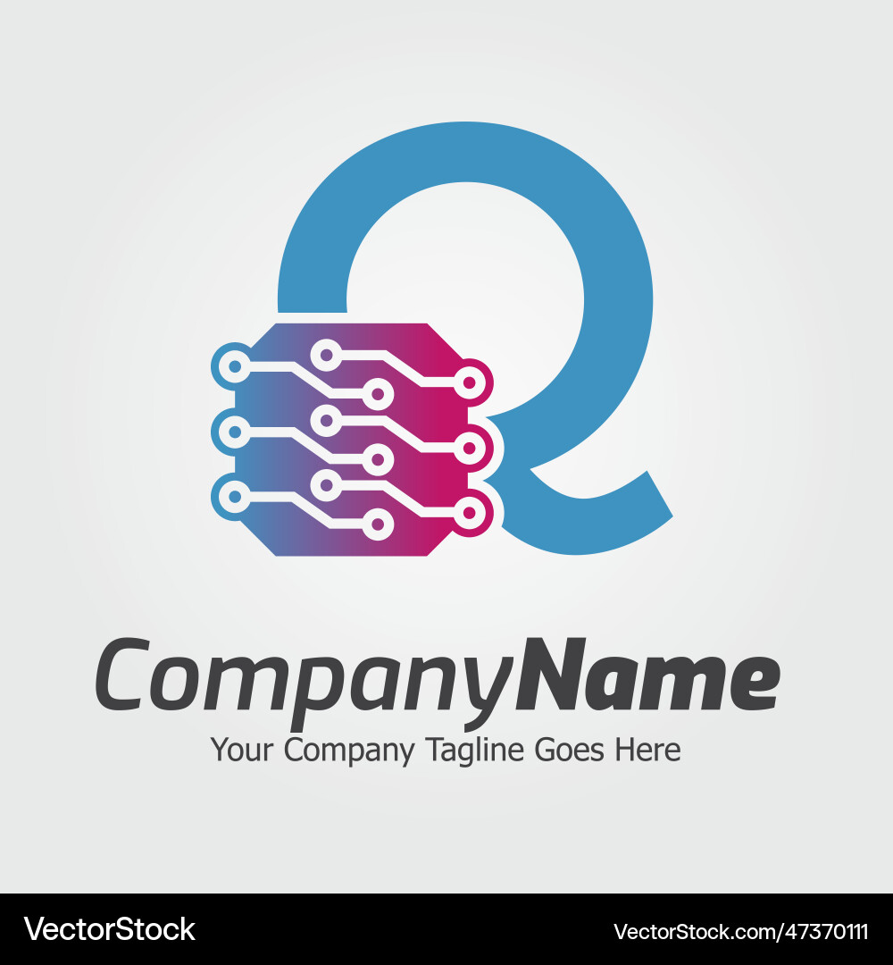 Programming code and technology logo template vector image