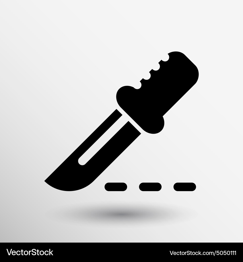 Scalpel icon on square black internet button Vector Image
