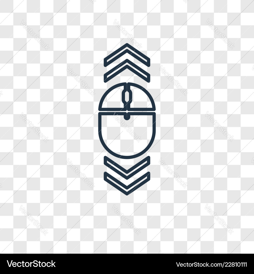 Scroll concept linear icon isolated Scroll concept linear icon isolated vector image
