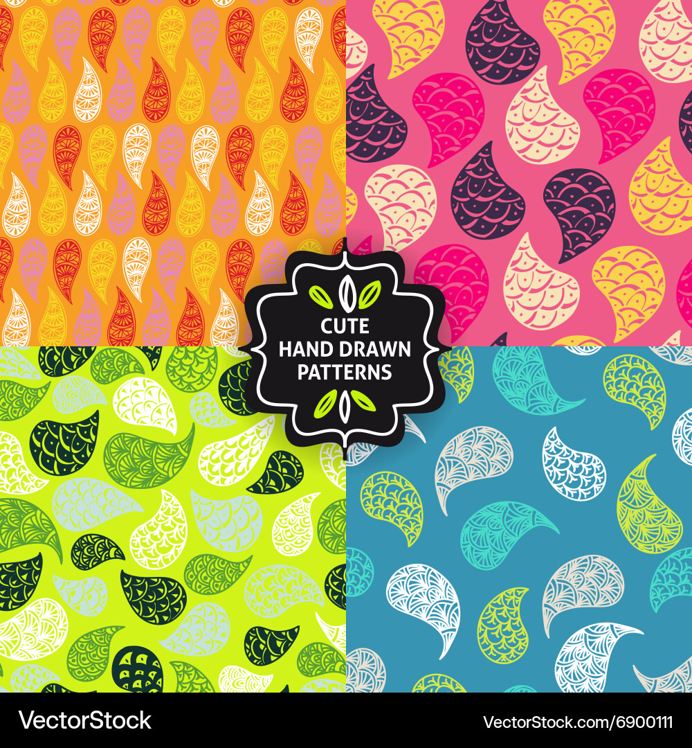 Seamless simple pattern set Vector Image