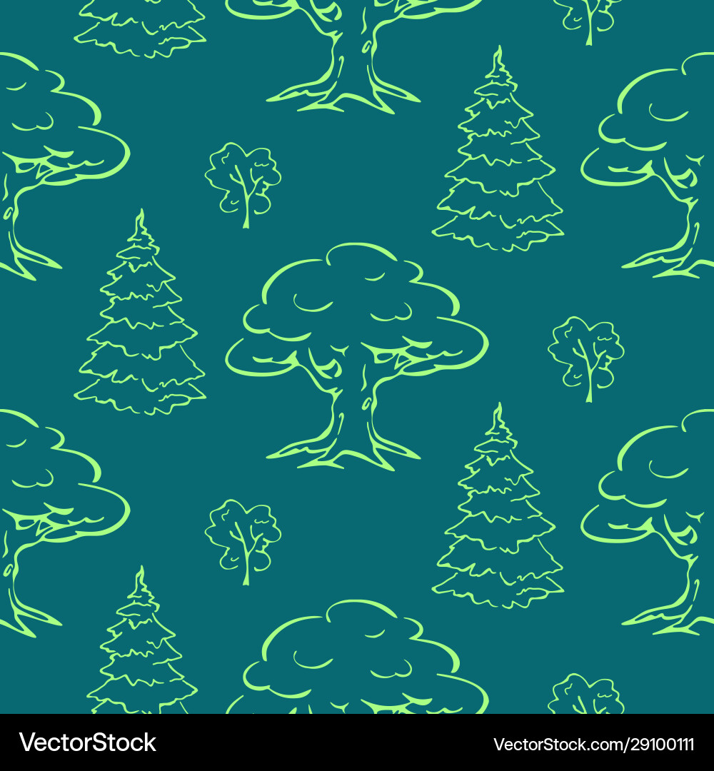 Seamless texture pattern with tree outline Seamless texture pattern with tree outline Vector Image