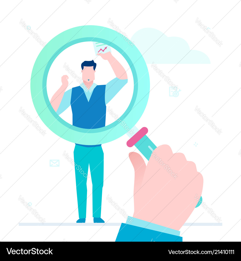 Suche nach Kandidaten - flache Design-Stil Suche nach Kandidaten - flache Design-Stil vektorbild