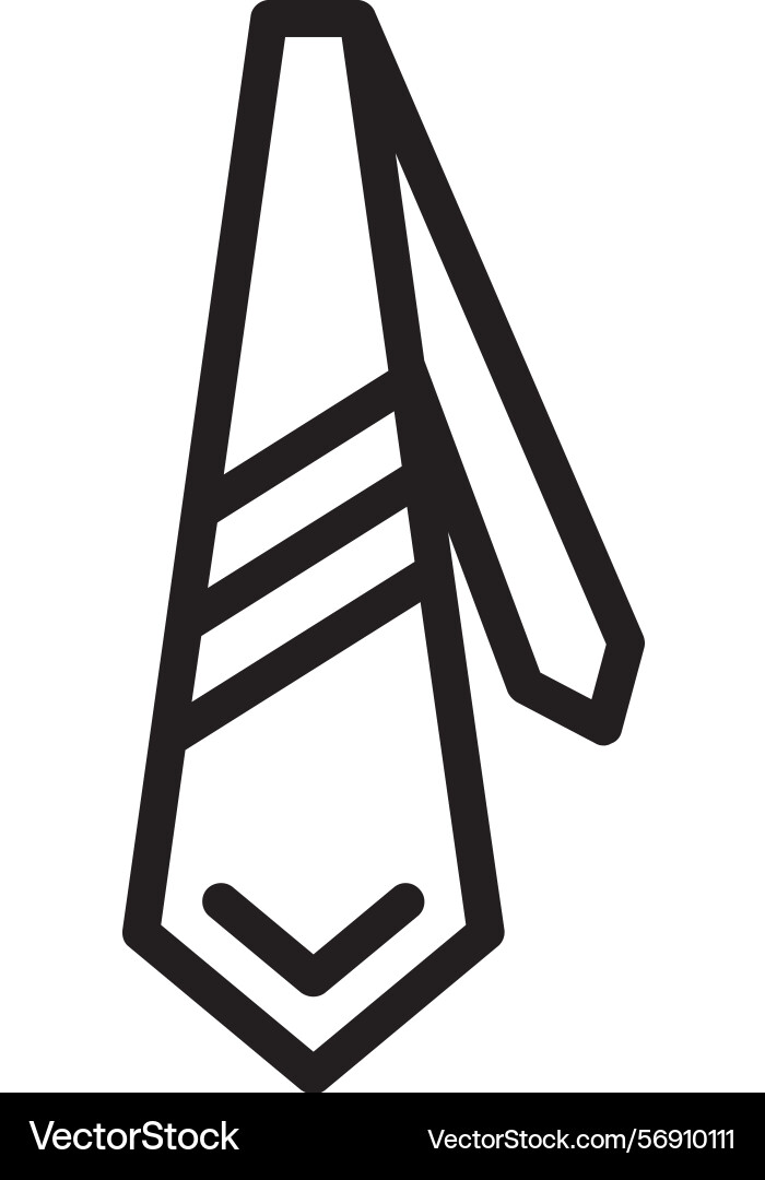 Tie linear style icon design vector image