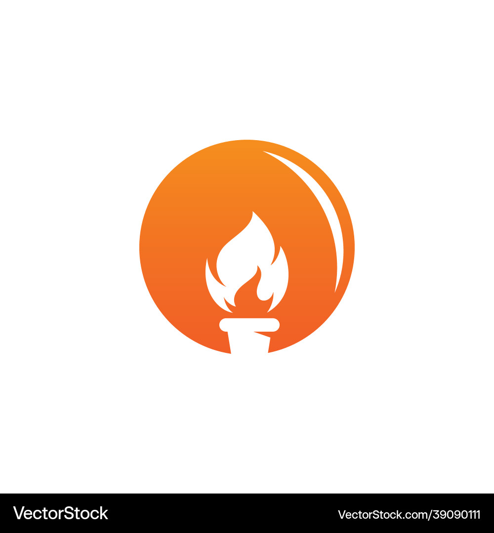 Torch icon design Torch icon design vector image