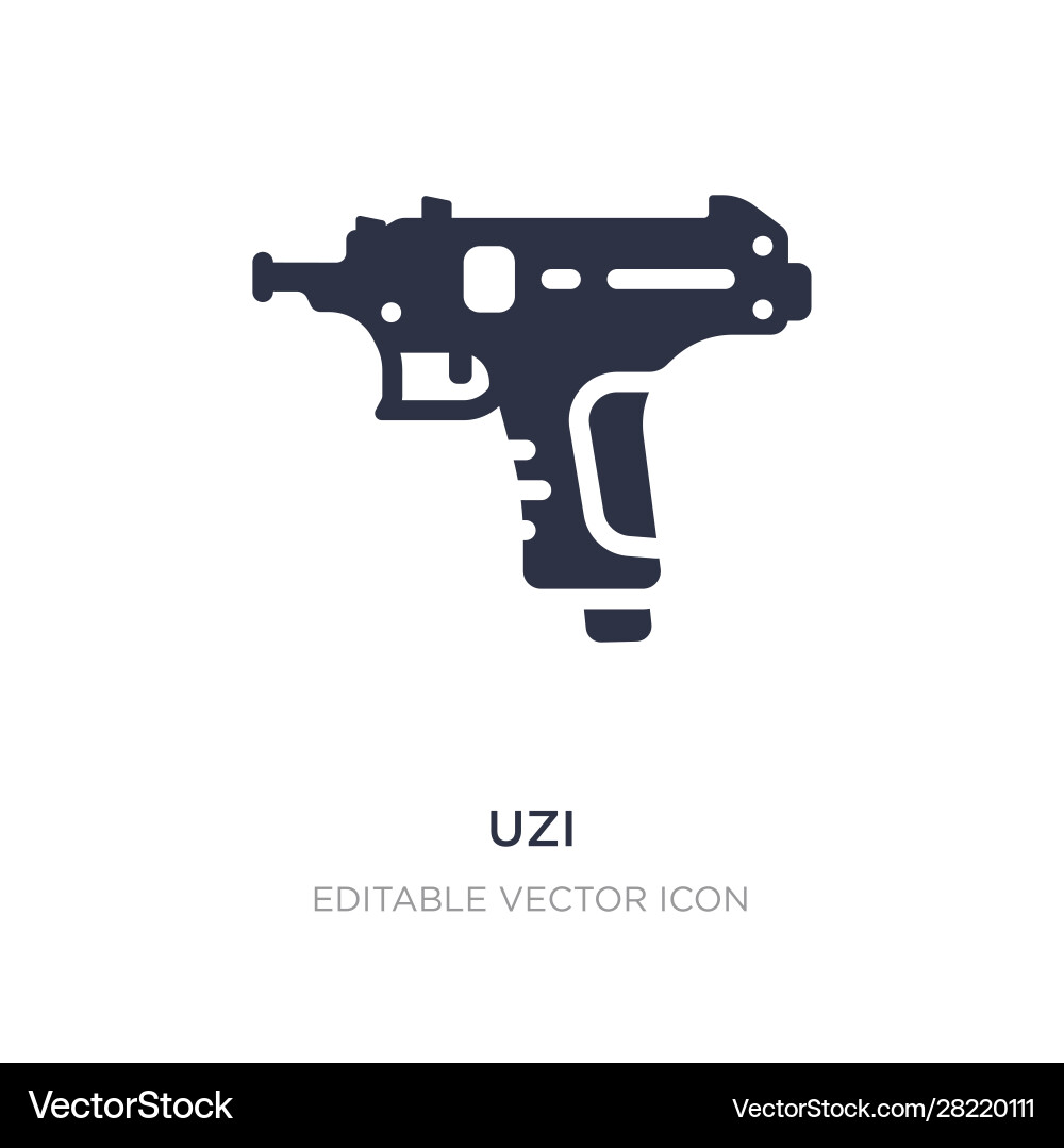 Uzi icon on white background simple element from Uzi icon on white background simple element from vector image