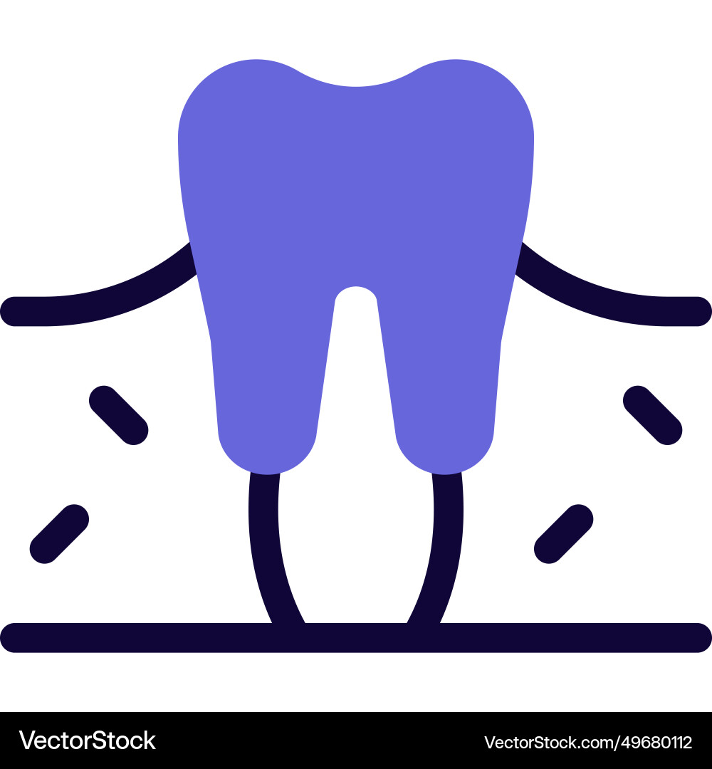 A tooth calcified structure found in the jaws Vector Image