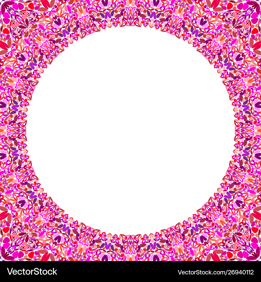 Abstract circular frame with white background vector image
