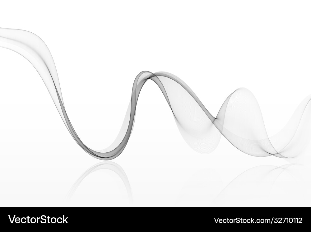 Abstract smooth gray wave curve flow grey Abstract smooth gray wave curve flow grey vector image