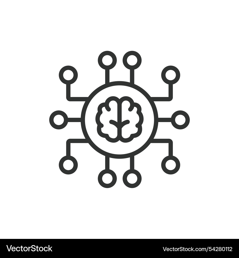 Ai Implementierungssymbol im Liniendesign Ai Implementierungssymbol im Liniendesign vektorbild