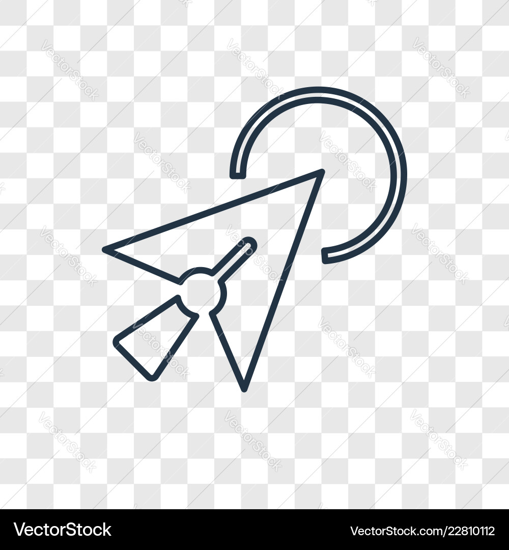 Click concept linear icon isolated on transparent Click concept linear icon isolated on transparent Vector Image