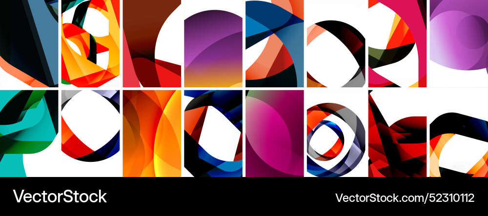 Collection of abstract background with waves Collection of abstract background with waves Vector Image