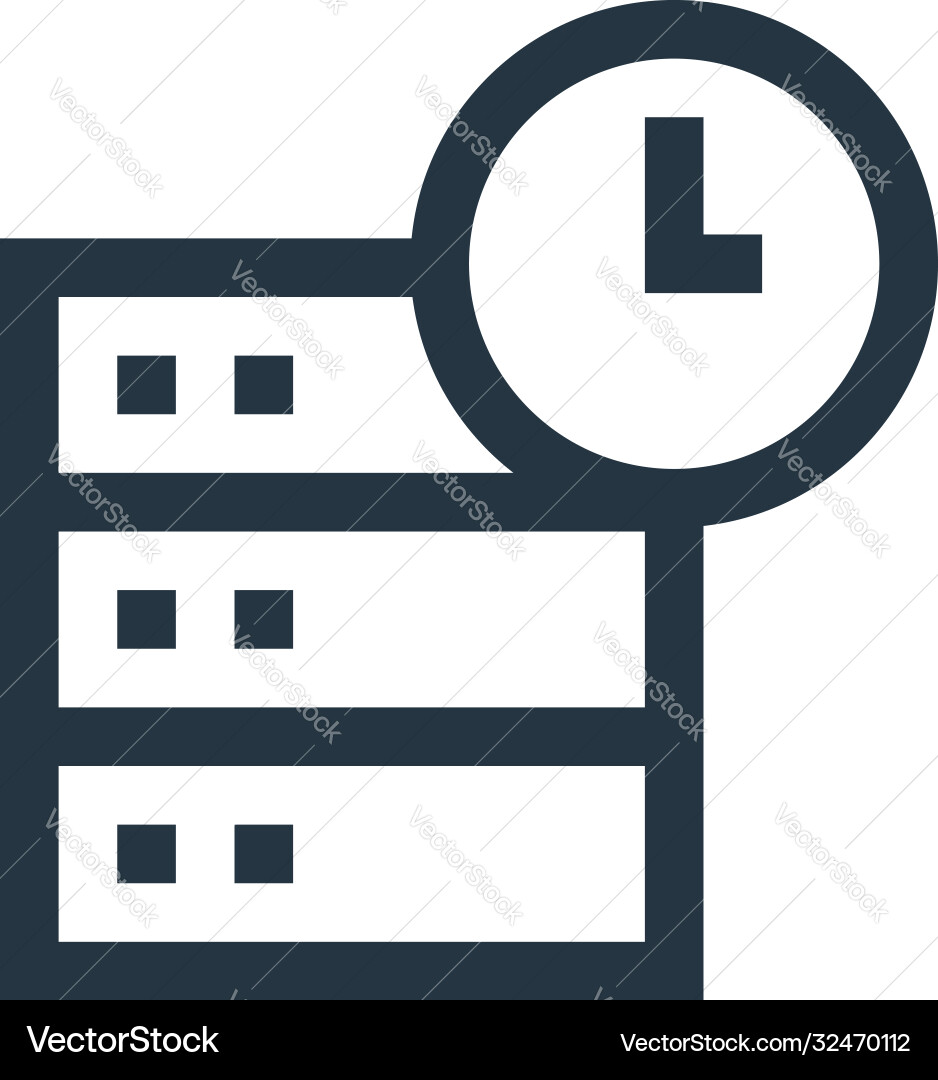Database icon editable stroke Database icon editable stroke vector image