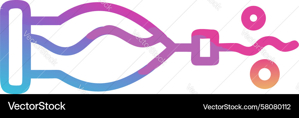 DNA Flow from Science Flask Vector Image