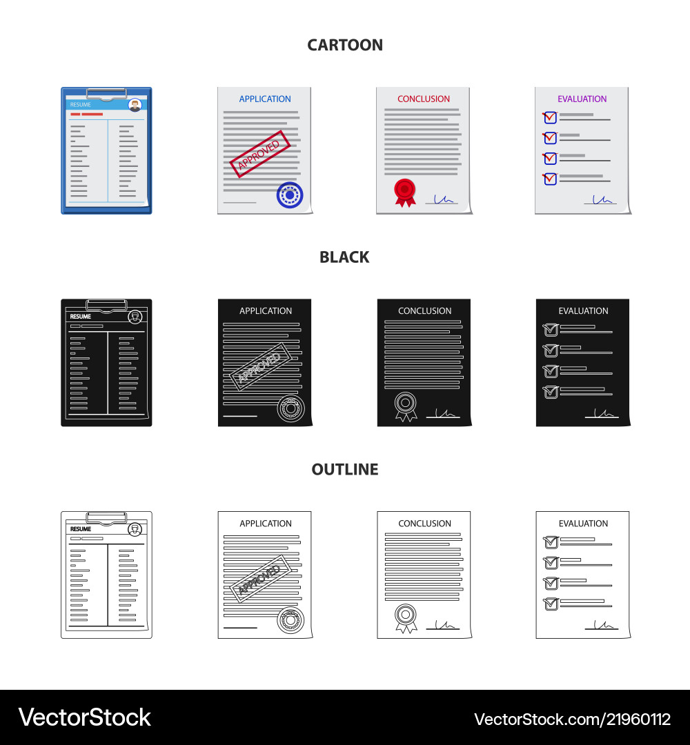 Form and document sign Form and document sign vector image